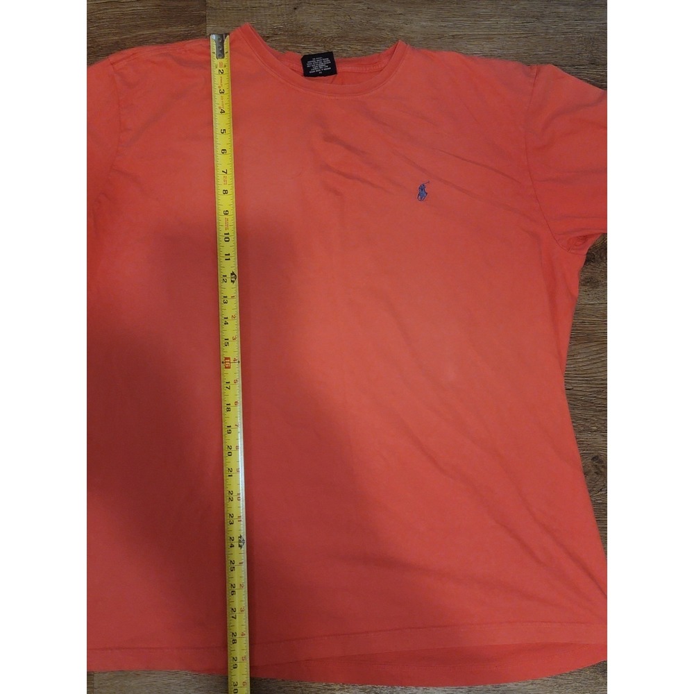 Polo Ralph Lauren Stretch Lisle Men Size XL Coral Colored Shirt‎ Short Sleeve